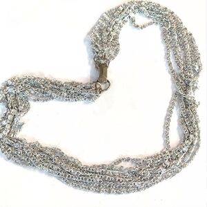 Vintage Celebrity" Eight Strand Choker Necklace Snail Chain